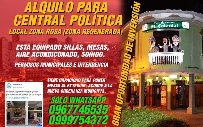 #guayaquil, #ecuador, #guayas, #ElColonialBar, #instalike, @abalvaronoboa, @alvaro.noboa, @guillermolasso, #elecciones2021, #coronavirus,
